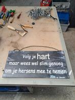 Tekoop decoratie bord., Tuin en Terras, Ophalen, Zo goed als nieuw