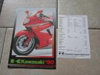 Kawasaki o.a. GPZ 900 R / ZXR 750 / KR1-S folder 1990, Motoren, Handleidingen en Instructieboekjes, Kawasaki