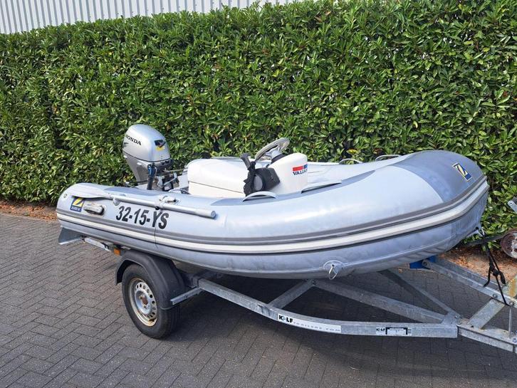 Zodiac Tender 310 Honda Trim Freewheel trailer, Watersport en Boten, Rubberboten, Gebruikt, Zodiac, Minder dan 70 pk, Benzine