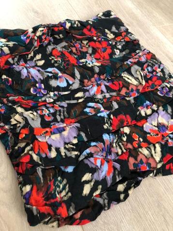 Zara bloemenrok minirok met ruches – korte rok bloemen XS beschikbaar voor biedingen