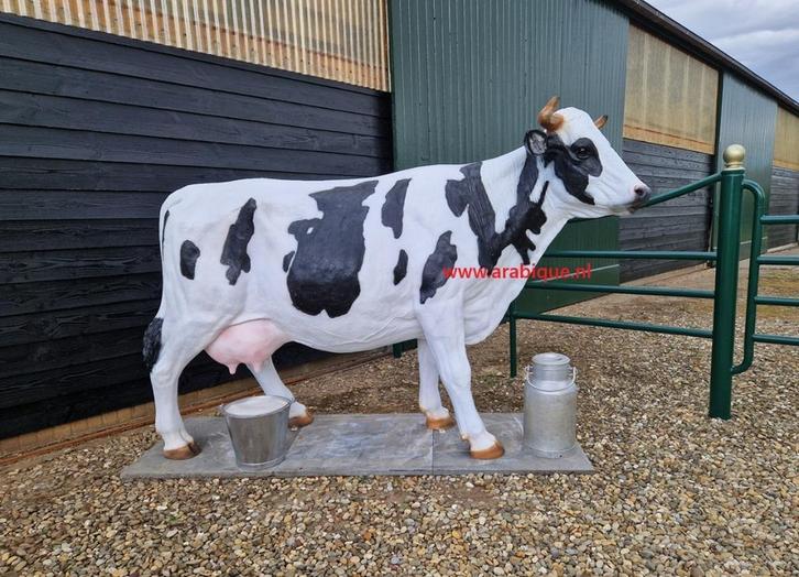 Koe  , levens echte ware grote Koe, Tuin en Terras, Tuinbeelden, Nieuw, Dierenbeeld, Kunststof, Verzenden