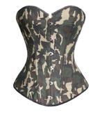Camouflage korset steampunk bustier taille leger dames, Verzenden, Overige kleuren, Body of Korset