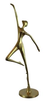 Vintage koperen danser/ballerina sculptuur -, Ophalen