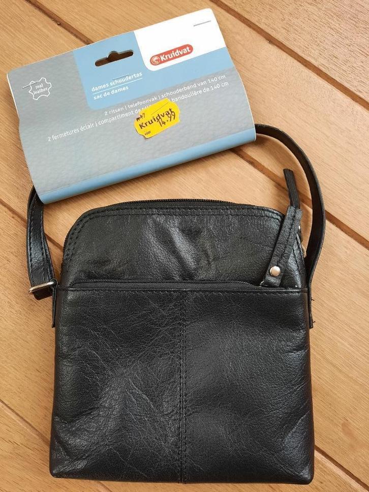 Kruidvat tas tasje schoudertas zwart leer - nieuw -, Sieraden, Tassen en Uiterlijk, Tassen | Schoudertassen, Nieuw, Zwart, Leer