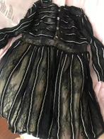 Vintage handgemaakte zwarte kanten jurk, Maat 42/44 (L), Zo goed als nieuw, Zwart, Verzenden