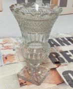 Grote kristal kristallen antieke antiek bloemen vaas helder, Antiek en Kunst, Ophalen of Verzenden