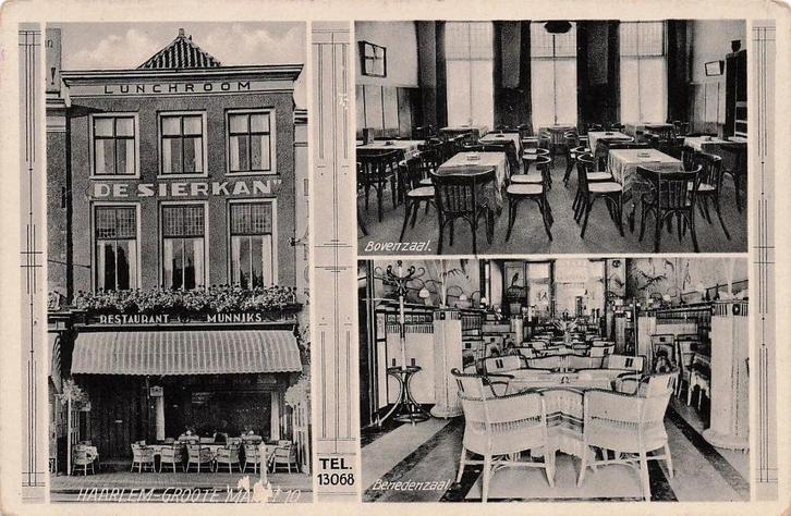 V226 Haarlem Grote Markt Lunchroom de Sierkan, Verzamelen, Ansichtkaarten | Nederland, Noord-Holland, Voor 1920, Ophalen of Verzenden