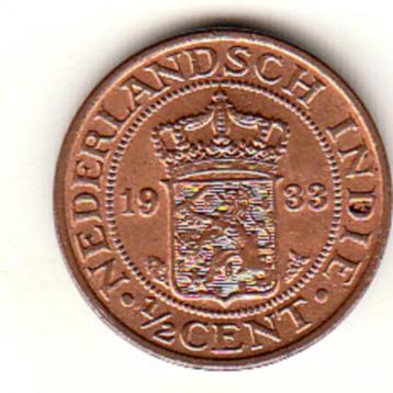 Ned. Indië - 1/2 cent 1933 P+ HOGE kwaliteit - KM#314.1 beschikbaar voor biedingen
