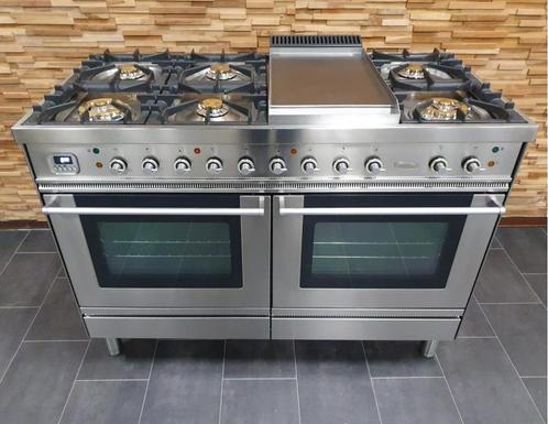Luxe Boretti Fornuis 120cm RVS 2 multifunctionele ovens!, Witgoed en Apparatuur, Fornuizen, Zo goed als nieuw, Vrijstaand, Gas