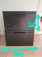 2 x hangend nachtkastje met lade zwart, Ophalen, Overige materialen, Minder dan 50 cm, Gebruikt