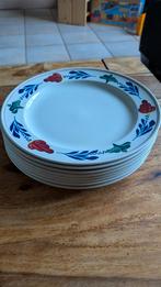 8 boeren bont dinerborden, Huis en Inrichting, Keuken | Servies, Ophalen of Verzenden, Zo goed als nieuw, Bord(en), Overige stijlen
