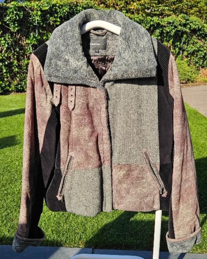 Creenstone dames winterjas jas maat 38 bruin zwart grijs, Kleding | Dames, Jassen | Winter, Zo goed als nieuw, Maat 38/40 (M)