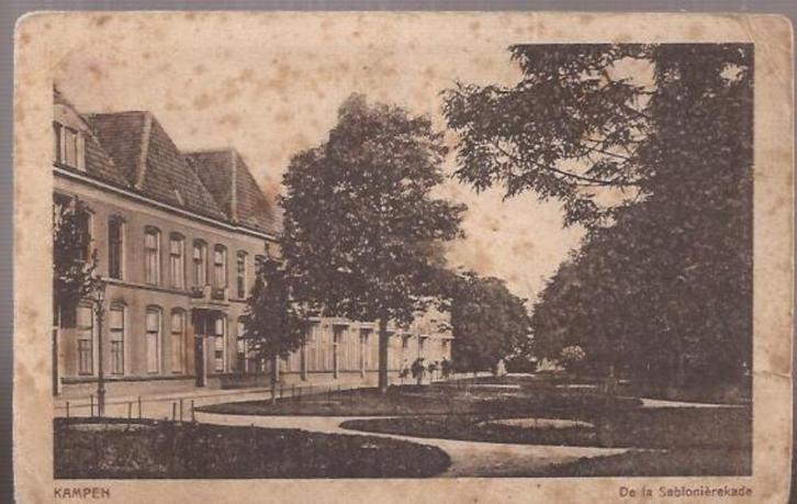 Kampen. De la Sablonièrekade ca. 1919, Verzamelen, Ansichtkaarten | Nederland, Ongelopen, Overijssel, Voor 1920, Ophalen of Verzenden