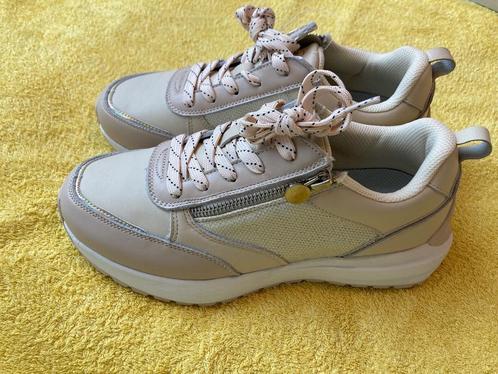 NIEUW Sneakers Coolmax met leer wijdte H maat 39, Kleding | Dames, Schoenen, Nieuw, Sneakers of Gympen, Beige, Ophalen of Verzenden