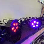 12x American DJ Mega QPlus Go Accu LED Par RGB + UV, Kleur, Gebruikt, Ophalen of Verzenden, Licht