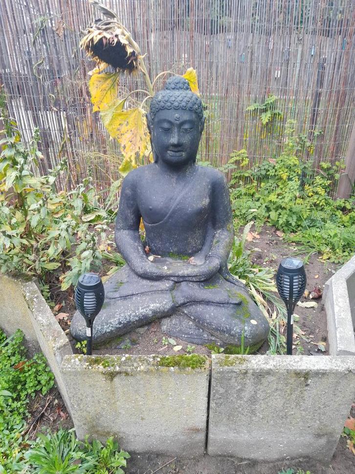 Mooi Boeddhabeeld voor Tuin of Interieur, Tuin en Terras, Tuinbeelden, Gebruikt, Boeddhabeeld, Steen, Ophalen