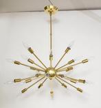 2 Gouden Sputnik Kroonluchters, Ophalen of Verzenden, Zo goed als nieuw, Metaal, 50 tot 75 cm