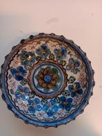 Vintage Aardewerk Schaal met Bloemmotief, Ophalen of Verzenden