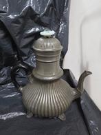 Antieke Tinnen koffiepot met Warmhouder, Antiek en Kunst, Antiek | Tin, Ophalen of Verzenden