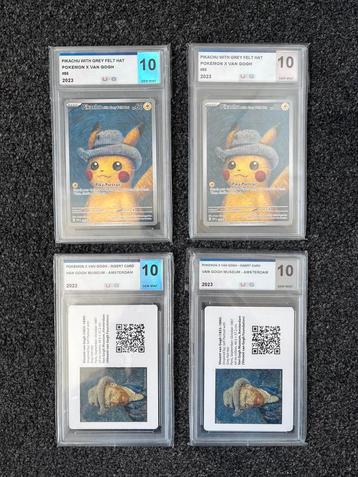 Pokémon 2x UCG 10 Pikachu van Gogh met UCG 10 insert card beschikbaar voor biedingen
