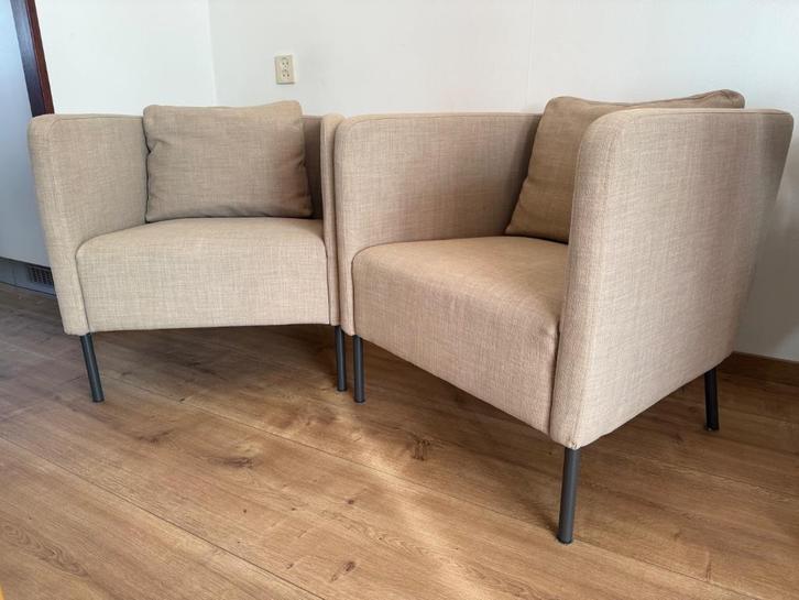 Fauteuil Ekerö - 2 stuks, Huis en Inrichting, Fauteuils, Zo goed als nieuw, Metaal, 50 tot 75 cm, 75 tot 100 cm, Ophalen