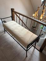 Mooie smeedijzere voetenbank / bedbank afneembaar kussen, Ophalen, Minder dan 50 cm, Gebruikt, 100 tot 125 cm