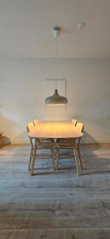 IKEA VOXLOV Eettafel + VOXLOV stoelen ZGAN Japandi beschikbaar voor biedingen