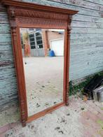 Antieke spiegel, mooi verweerd glas, 150hx83/98b, Huis en Inrichting, 75 tot 100 cm, 150 tot 200 cm, Gebruikt, Rechthoekig