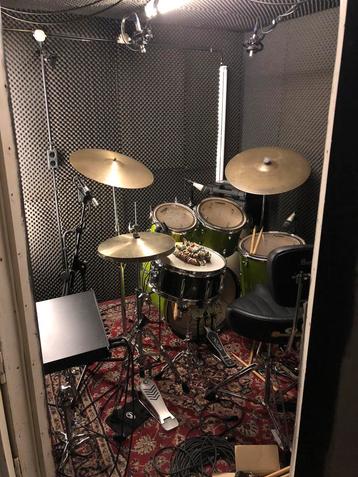 Geludsdichte cabine drum studio practice box beschikbaar voor biedingen
