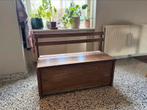 Vintage klepbankje met inhoud, Huis en Inrichting, Ophalen, Gebruikt, Minder dan 50 cm