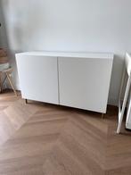 IKEA BESTA dressoir/kast wit met messing ÖSARP poten 120x42, Huis en Inrichting, Kasten | Dressoirs, Met deur(en), 25 tot 50 cm