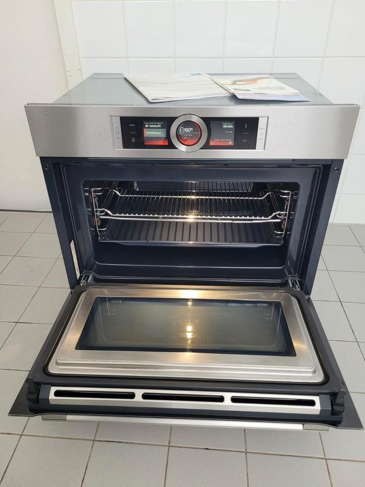 Mooie Bosch RVS inbouw oven met magnetron functie te koop, Witgoed en Apparatuur, Ovens, Zo goed als nieuw, Inbouw, Oven, 45 tot 60 cm