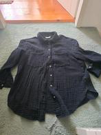 Blouse, overhemdblouse zwart katoen mt L H&M., Ophalen of Verzenden, Zo goed als nieuw, Zwart