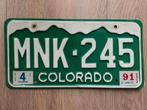 Kentekenplaat COLORADO, Verzamelen, Overige Verzamelen, Ophalen of Verzenden, Zo goed als nieuw