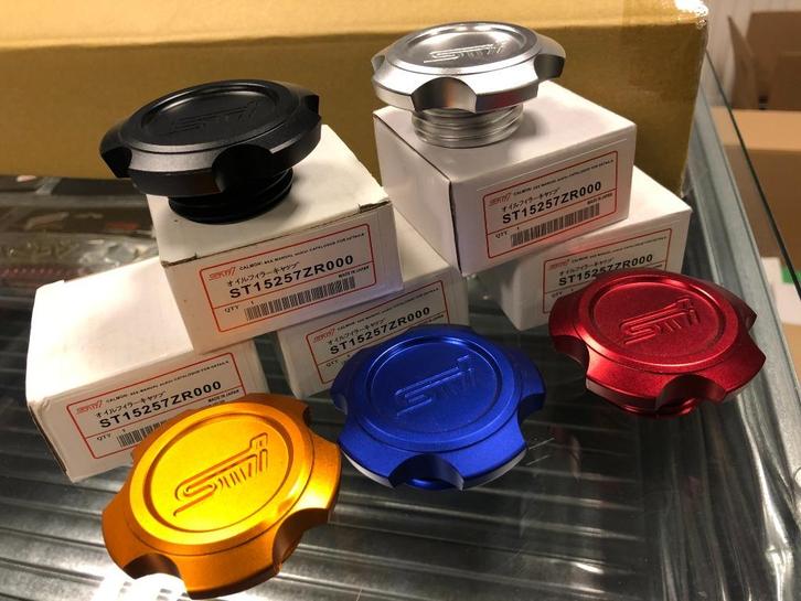 JapPower Subaru oilcap oliedop STI diverse kleuren, Auto diversen, Tuning en Styling, Ophalen of Verzenden