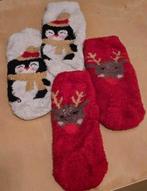Warme sokken set maat 15-19 - kerst Pinguïn en Rendier, Kinderen en Baby's, Jongen of Meisje, Ophalen of Verzenden, Zo goed als nieuw