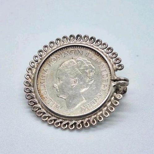 Zilveren Broche Halve Gulden 1929 - Verzet WOII, Verzamelen, Militaria | Tweede Wereldoorlog, Ophalen of Verzenden