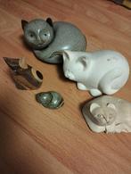 Vintage Kattenbeeldjes Set van 5, Antiek en Kunst, Ophalen of Verzenden