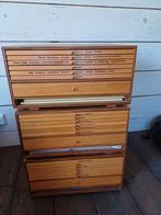 Vintage topografie Ladenkast met Geografisch lesmateriaal, Ophalen