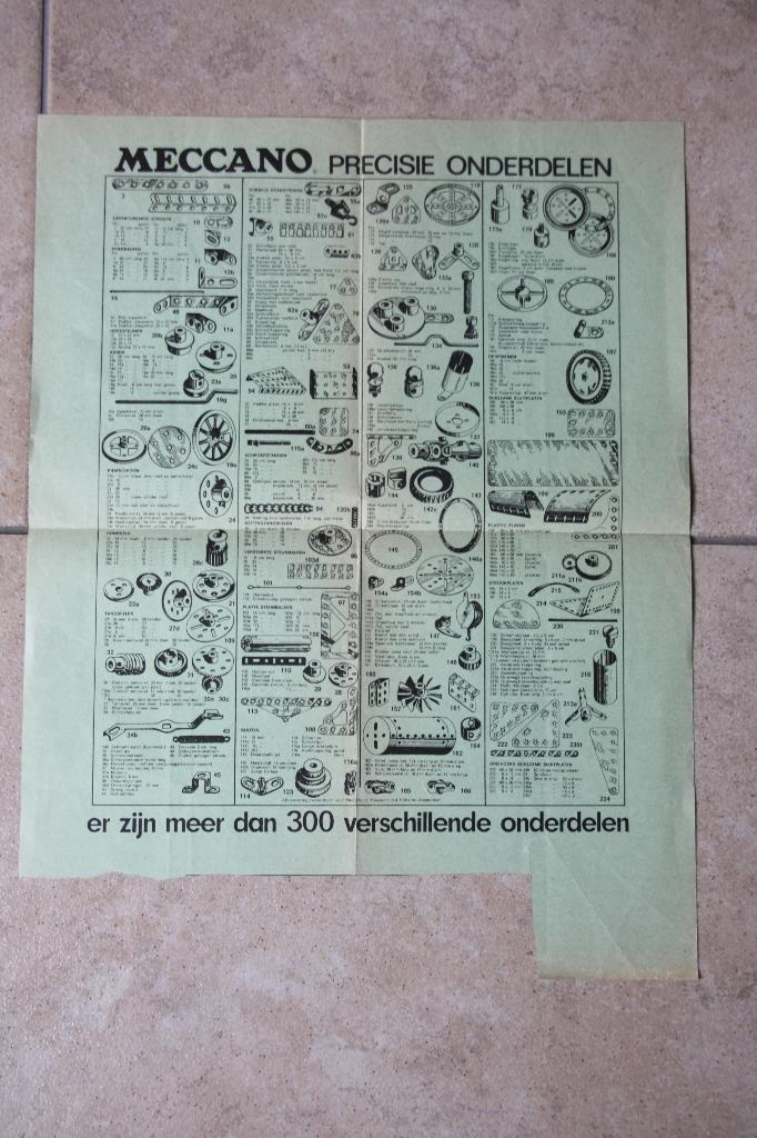 Meccano precisie onderdelen prijslijst ( 1963), Ophalen of Verzenden
