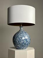 2x schemerlamp blauw wit klassiek, Ophalen, Zo goed als nieuw, Minder dan 50 cm