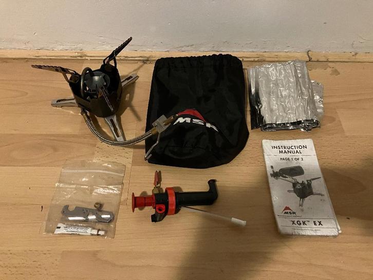 MSR XGK EX multifuel brander incl fles naar keuze, Caravans en Kamperen, Kampeeraccessoires, Gebruikt, Ophalen