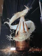 Glasschilderij 60x90cm Golden champagne, Antiek en Kunst, Ophalen of Verzenden