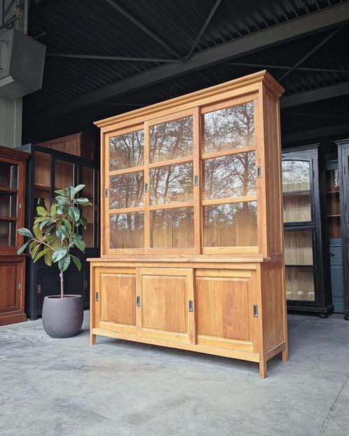 Teakhout Buffetkast | Servieskast | Vitrinekast #1435, Huis en Inrichting, Kasten | Buffetkasten, Gebruikt, 200 cm of meer, 150 tot 200 cm