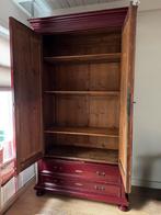 Antiek,Hoge,kast, 2.54 h,demontabel,planken, lades, 1920/30, Ophalen