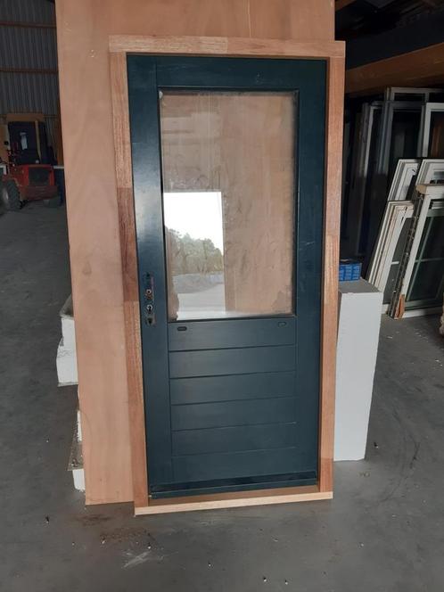 Hardhouten kozijn met buitendeur 980*2120, Tuin en Terras, Schuttingen, Nieuw, Minder dan 3 meter, Ophalen