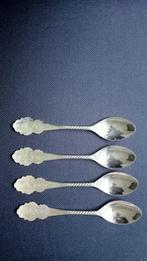 4 verzilverde lepeltjes DE, Antiek en Kunst, Ophalen of Verzenden