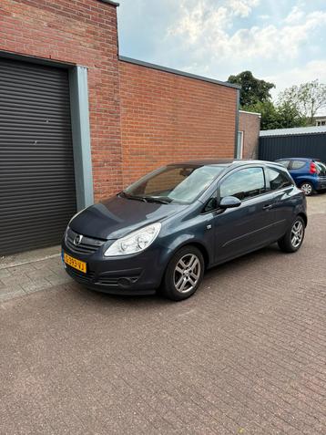 Opel Corsa 1.2 16V 3D 2007 Blauw Met Airco beschikbaar voor biedingen