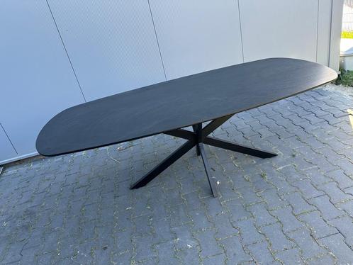 Zwarte deens ovale eettafels 300 & 240 & 220 & 180, Huis en Inrichting, Tafels | Eettafels, Zo goed als nieuw, 100 tot 150 cm