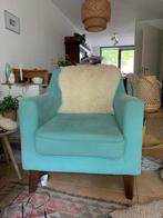 Fauteuil turquoise, Ophalen, Gebruikt, 75 tot 100 cm, Stof